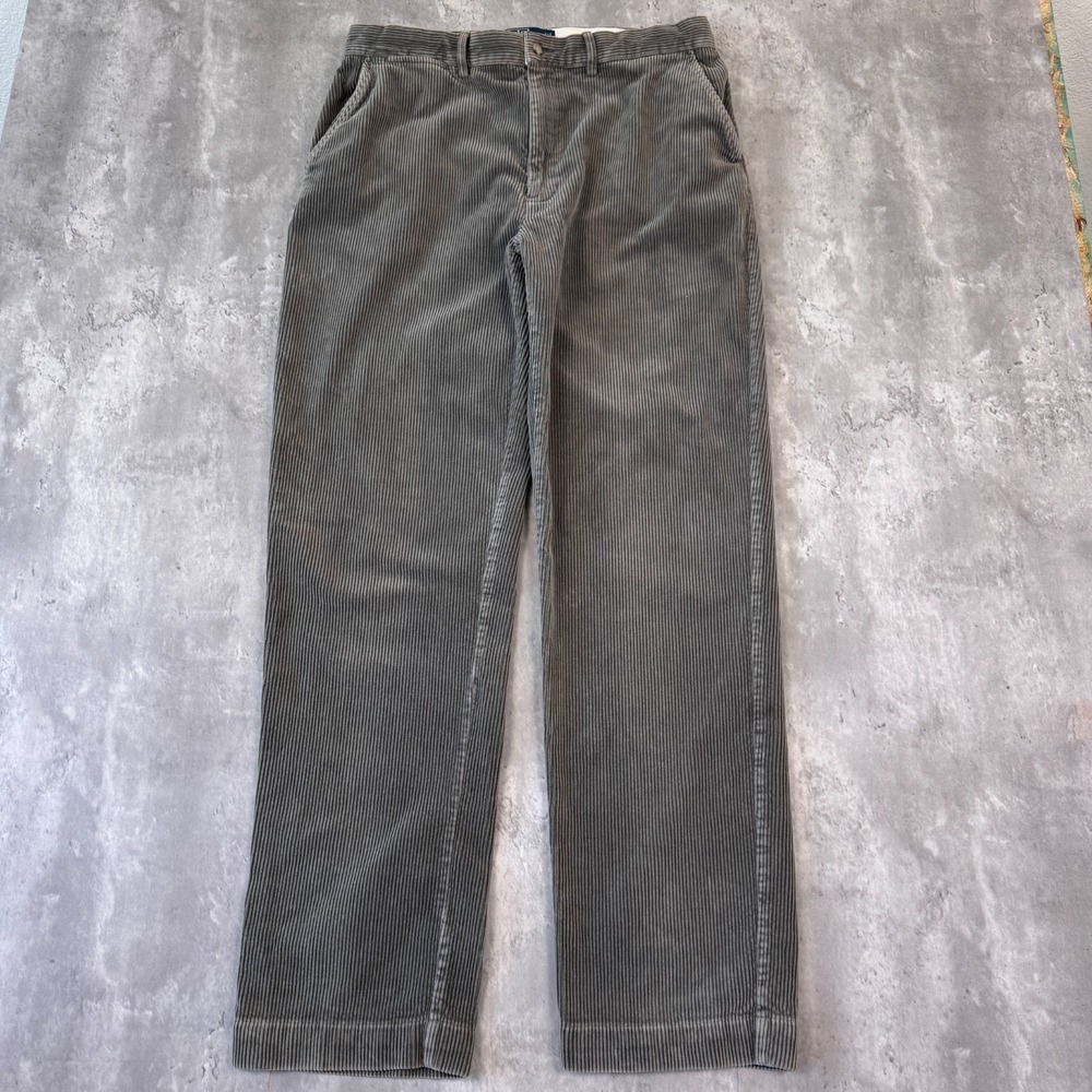 Vintage Polo Ralph Lauren Corduroy Pants Mens 34x34 Green Straight Preppy 1990s